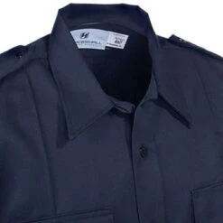 Horace Small Shirts: Mens Navy Stretch Twill Uniform Shirt HS1451