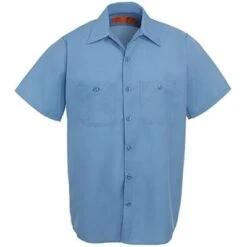 Red Kap Shirts: Men's SP24 LB Light Blue Industrial Uniform Work Shirt -Work Clothes Discount Store image 83909