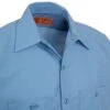 Red Kap Shirts: Men's SP24 LB Light Blue Industrial Uniform Work Shirt