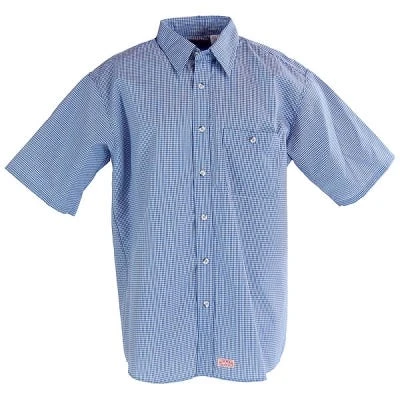 Red Kap Shirts: Men's SP84 WB White/Blue Short Sleeve Plaid Work Shirt 2 Red Kap Shirts: Men's SP84 WB White/Blue Short Sleeve Plaid Work Shirt - Image 2