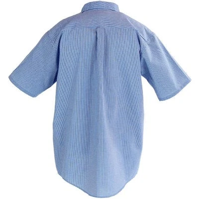 Red Kap Shirts: Men's SP84 WB White/Blue Short Sleeve Plaid Work Shirt 1 Red Kap Shirts: Men's SP84 WB White/Blue Short Sleeve Plaid Work Shirt