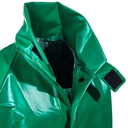 Tingley Jackets: Men's Green Waterproof FR J41008 PVC Rain Jacket 2 Tingley Jackets: Men's Green Waterproof FR J41008 PVC Rain Jacket - Image 2