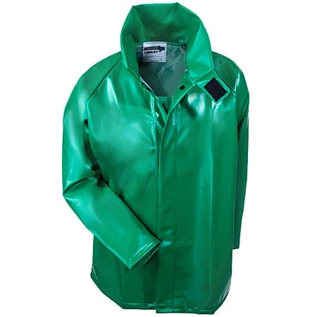 Tingley Jackets: Men's Green Waterproof FR J41008 PVC Rain Jacket 3 Tingley Jackets: Men's Green Waterproof FR J41008 PVC Rain Jacket - Image 3