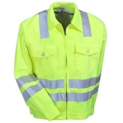 Red Kap Jackets: High Visibility ANSI Class 2 Ike Jacket JY32HV 6 Red Kap Jackets: High Visibility ANSI Class 2 Ike Jacket JY32HV -Work Clothes Discount Store jy32hv3litefxf 01