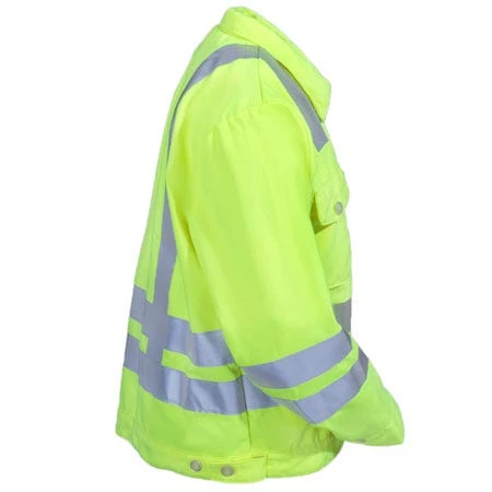Red Kap Jackets: High Visibility ANSI Class 2 Ike Jacket JY32HV 1 Red Kap Jackets: High Visibility ANSI Class 2 Ike Jacket JY32HV