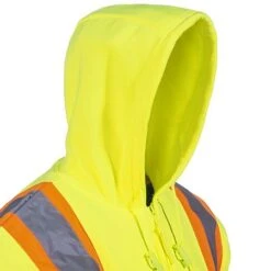Key Sweatshirts: Men's 879 39 Hi-Vis Yellow ANSI Hooded Sweatshirt -Work Clothes Discount Store key 879 39 h 01