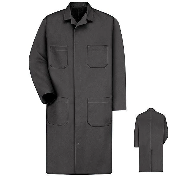 Red Kap Work Clothes: Men's Charcoal Full Lenght Shop Coat KT30 CH 2 Red Kap Work Clothes: Men's Charcoal Full Lenght Shop Coat KT30 CH - Image 2