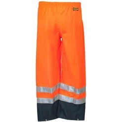 Occunomix Pants: Men's High Visibility Breathable Rain Pants LUX TENR ORG