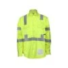 MCR Safety: Men's S1CL3L Fluorescent Lime Flame Resistant Work Shirt Class 3 Hi-Visibility Protection