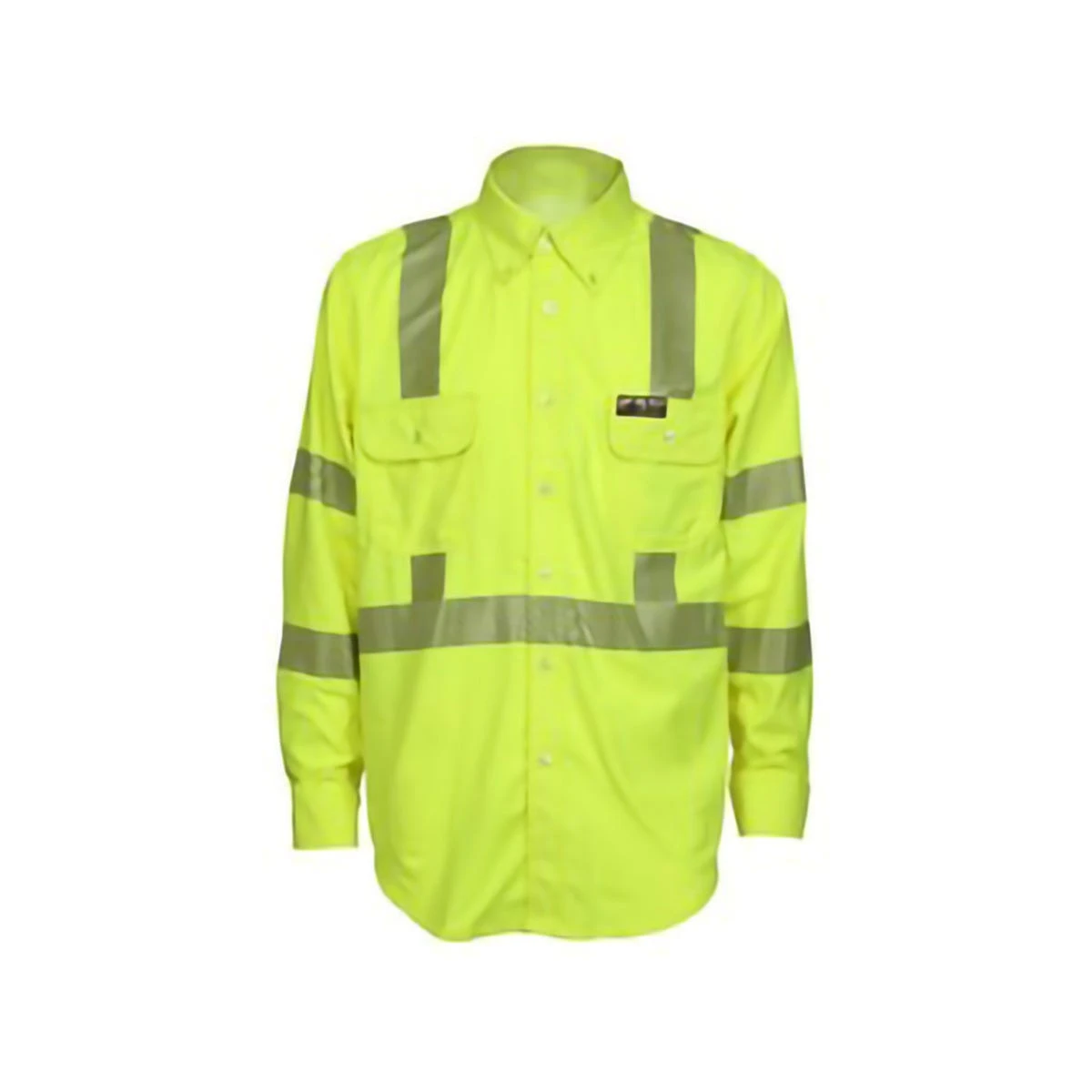 MCR Safety Shirts: Men's SBS1027 Lime FR Summit Breeze Hi Vis Long Sleeve Button Down Shirt 1 MCR Safety Shirts: Men's SBS1027 Lime FR Summit Breeze Hi Vis Long Sleeve Button Down Shirt