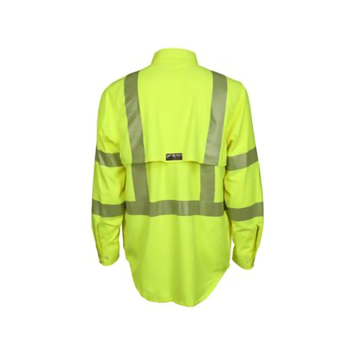 MCR Safety Shirts: Men's SBS1027 Lime FR Summit Breeze Hi Vis Long Sleeve Button Down Shirt 2 MCR Safety Shirts: Men's SBS1027 Lime FR Summit Breeze Hi Vis Long Sleeve Button Down Shirt - Image 2