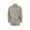 MCR Safety Shirts: Men's SBS2003 Tan FR Summit Breeze Long Sleeve Button Down Shirt