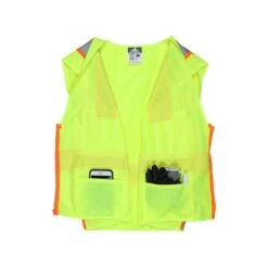 MCR Safety Vests: Men's SURVL Lime Hi Vis Reflective Orange Silver Stripes Zipper Closure Safety Vest 5 MCR Safety Vests: Men's SURVL Lime Hi Vis Reflective Orange Silver Stripes Zipper Closure Safety Vest -Work Clothes Discount Store mcr survl 3 innerpockets xhiresedit copy