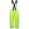 Tingley Overalls: Men's Lime High-Visibility O23122 Rubber Overalls