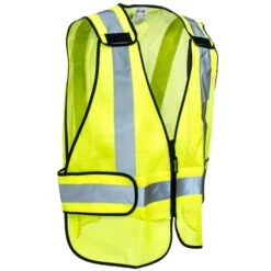 Occunomix Vests: Men's LUX PS DOR Plain High Viz Safety Mesh Vest -Work Clothes Discount Store occunomix lux ps do r 01
