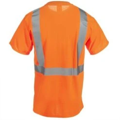 Occunomix Shirts: Men's Orange High Visibility LUX SSETP2 O Moisture Wicking Shirt