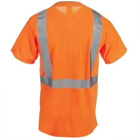 Occunomix Shirts: Men's Orange High Visibility LUX SSETP2 O Moisture Wicking Shirt 1 Occunomix Shirts: Men's Orange High Visibility LUX SSETP2 O Moisture Wicking Shirt