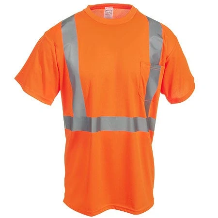 Occunomix Shirts: Men's High Visibility Orange LUX SSETP2B O Moisture Wicking Shirt 3 Occunomix Shirts: Men's High Visibility Orange LUX SSETP2B O Moisture Wicking Shirt - Image 3