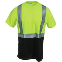 Occunomix Shirts: Men's Yellow LUX SSETPBK Y Hi Vis Black Bottom Work Shirt -Work Clothes Discount Store occunomix lux ssetpbk f 01