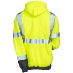 Occunomix Sweatshirts: Men's LUX SWTHZBK High Viz Black Bottom Full-Zip Sweatshirt