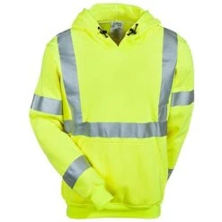 Occunomix Sweatshirts: Men's LUX SWT3FR Flame Resistant Hi Vis Sweatshirt -Work Clothes Discount Store occunomix swt3fr ym f 01