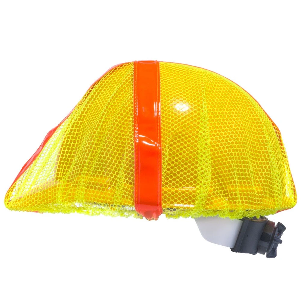 Occunomix Hat Covers: Hi-Vis V896 R Y Yellow Mesh Safety Hard Hat Cover 2 Occunomix Hat Covers: Hi-Vis V896 R Y Yellow Mesh Safety Hard Hat Cover - Image 2