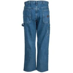 Red Kap Jeans: Men's Stonewashed PD80 SW Loose Fit Work Dungaree Jeans -Work Clothes Discount Store pd80sw2 redcapb 01