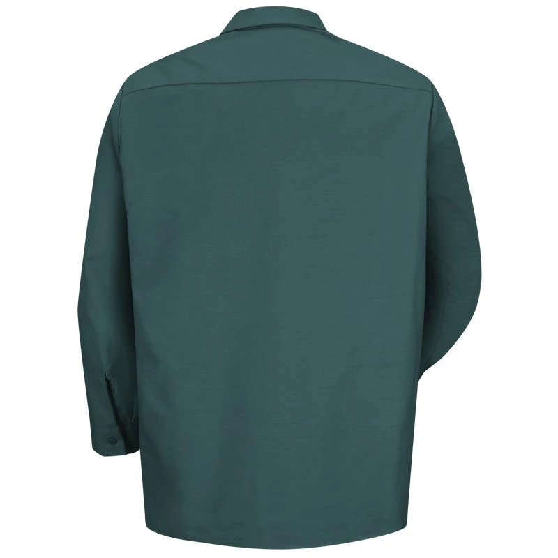 Red Kap Shirts: Men's Green SP14 SG Long Sleeve Work Shirt 2 Red Kap Shirts: Men's Green SP14 SG Long Sleeve Work Shirt - Image 2