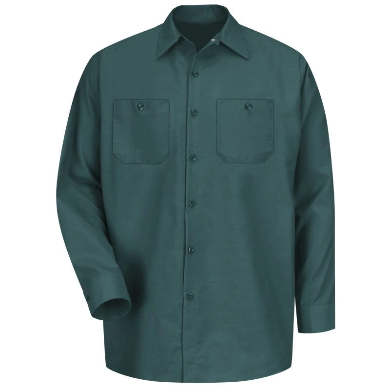 Red Kap Shirts: Men's Green SP14 SG Long Sleeve Work Shirt 1 Red Kap Shirts: Men's Green SP14 SG Long Sleeve Work Shirt