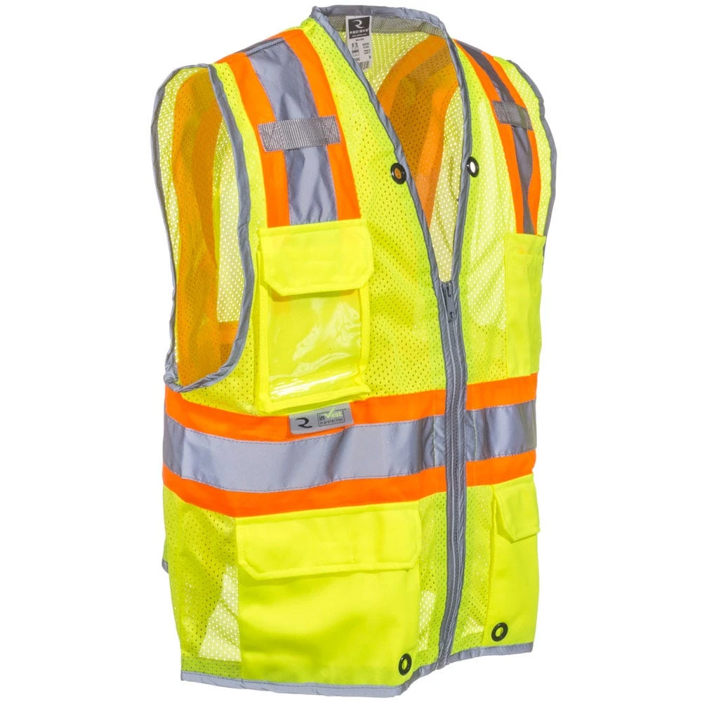 Radians Vests: Unisex High Visibility SV6H G Green ANSI Class 2 Pocketed Vest 3 Radians Vests: Unisex High Visibility SV6H G Green ANSI Class 2 Pocketed Vest - Image 3