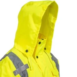 Radians Jackets: Unisex RW30 3Z1Y Hi Vis ANSI Class 3 Hooded Rain Jacket -Work Clothes Discount Store radwear rw30 3z1y h 01