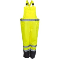 Radians Pants: Unisex RW30 ES1Y High Visibility Green Waterproof Rain Bib Pants -Work Clothes Discount Store radwear rw30 es1y r 01 f 01