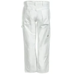 Red Kap Pants: Men's PC80 WH White Painter Dungaree Work Pants -Work Clothes Discount Store red kap pc80wh2 b 01