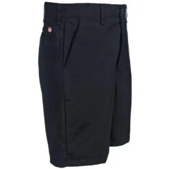 Red Kap Shorts: Men's PT26 BK Black Plain Front Twill Shorts