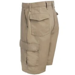 Red Kap Shorts: Men's PT66 KH Khaki Twill Cargo Shorts -Work Clothes Discount Store red kap pt66kho l 01