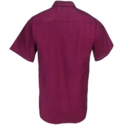 Red Kap Shirts: Men's SP24 BY Short-Sleeve Industrial Burgundy Work Shirt -Work Clothes Discount Store red kap sp24by b 01