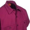 Red Kap Shirts: Men's SP24 BY Short-Sleeve Industrial Burgundy Work Shirt