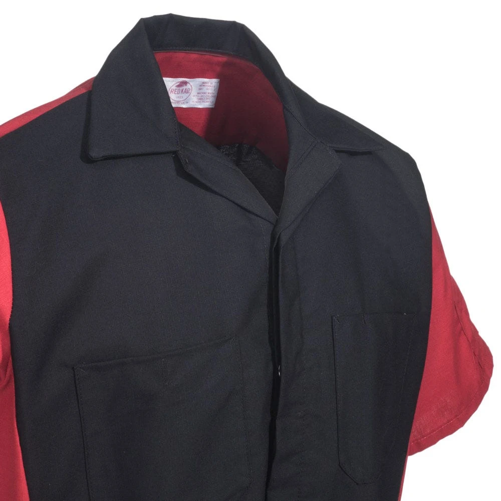 Red Kap Shirts: Men's SY20 BR Black/Red Short-Sleeve Ripstop Crew Uniform Shirt 1 Red Kap Shirts: Men's SY20 BR Black/Red Short-Sleeve Ripstop Crew Uniform Shirt