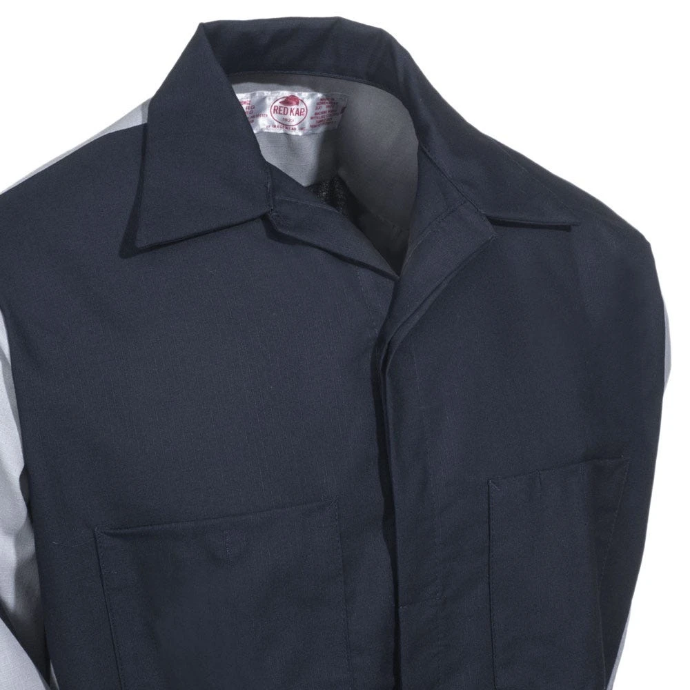 Red Kap Shirts: Men's Grey SY10 NG Ripstop Long Sleeve Shirt 1 Red Kap Shirts: Men's Grey SY10 NG Ripstop Long Sleeve Shirt