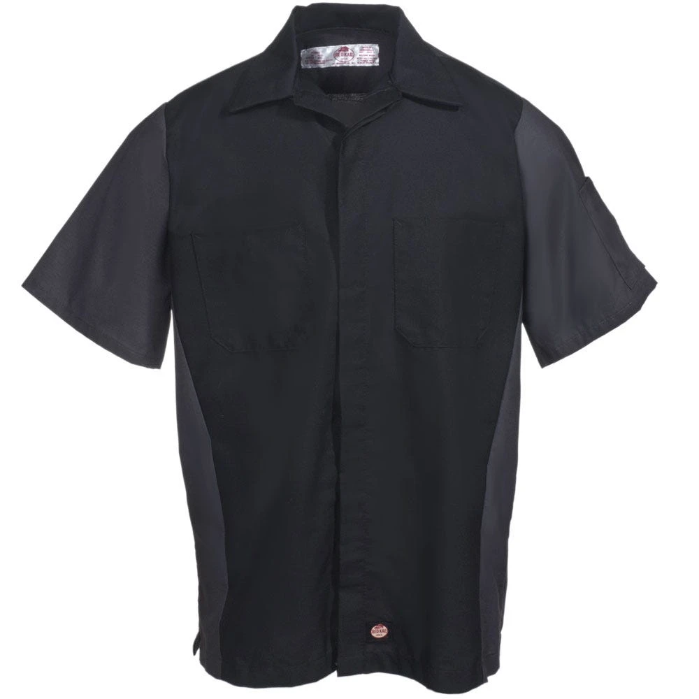 Red Kap Shirts: Men's SY20 BC Black/Grey Cotton Ripstop Short-Sleeve Uniform Shirt 2 Red Kap Shirts: Men's SY20 BC Black/Grey Cotton Ripstop Short-Sleeve Uniform Shirt - Image 2