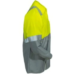 Red Kap Shirts: Men's SY14 YG Grey Colorblock High Vis Work Shirt