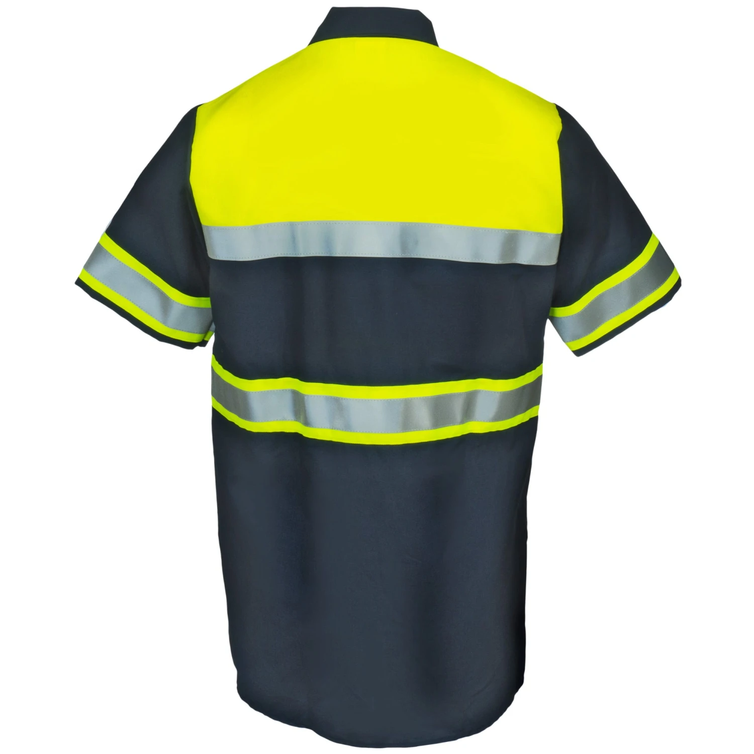 Red Kap Shirts: Men's SY80 YN Navy Hi Viz Ripstop Colorblock Short Sleeve Shirt 3 Red Kap Shirts: Men's SY80 YN Navy Hi Viz Ripstop Colorblock Short Sleeve Shirt - Image 3