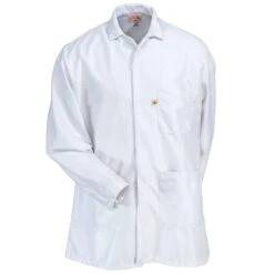 Red Kap Work Clothes: Men's KK26 WH White ESD 33-Inch Lab Jacket -Work Clothes Discount Store redkap kk26wh f 01
