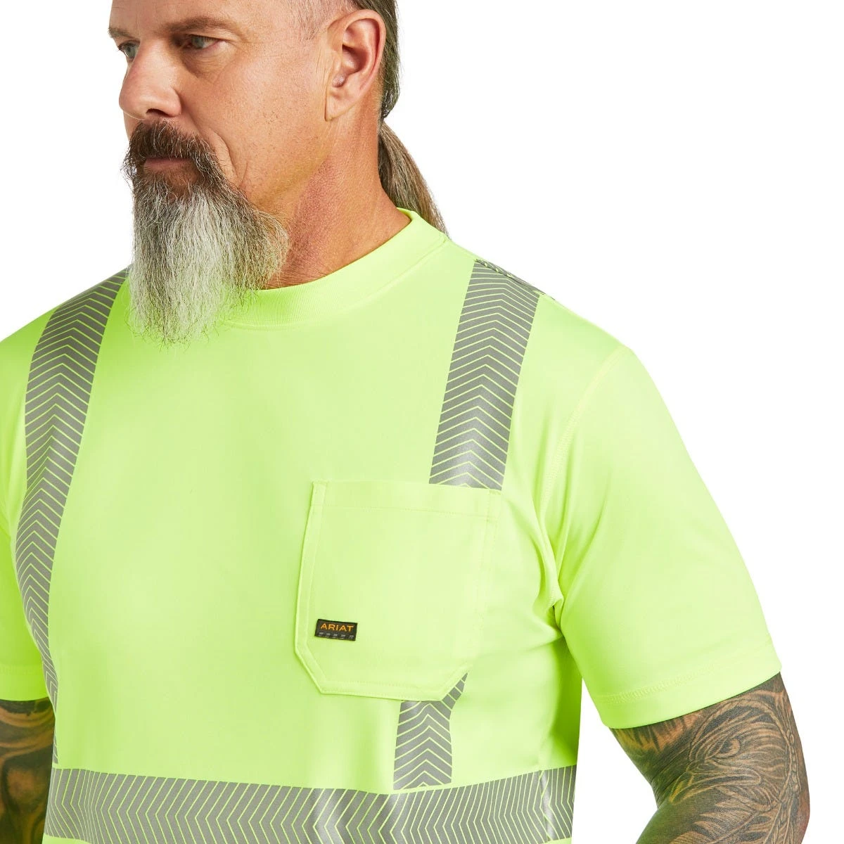 Ariat Rebar Workwear: Men's 10039196 Hi-Vis Yellow ANSI T-Shirt 3 Ariat Rebar Workwear: Men's 10039196 Hi-Vis Yellow ANSI T-Shirt - Image 3