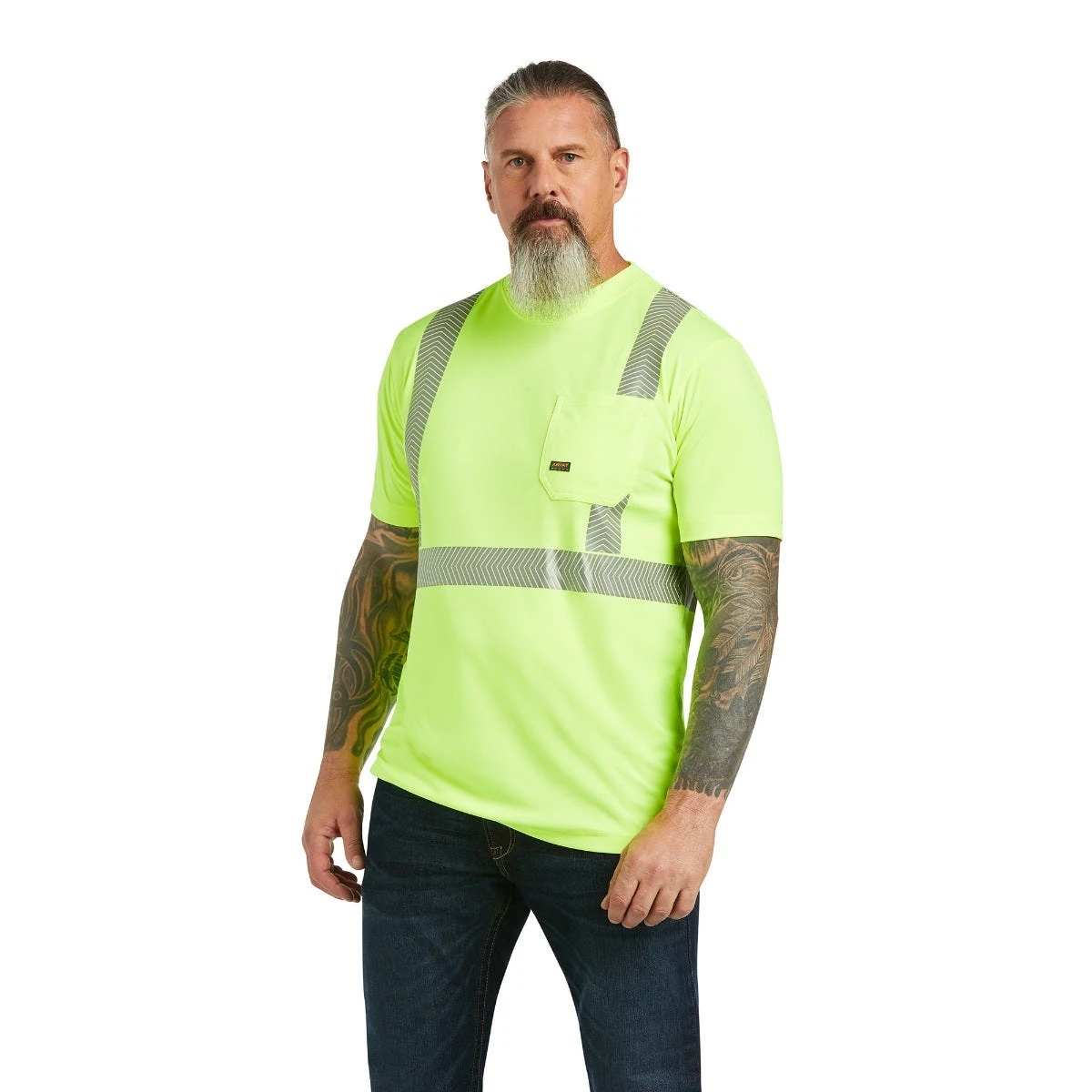 Ariat Rebar Workwear: Men's 10039196 Hi-Vis Yellow ANSI T-Shirt 1 Ariat Rebar Workwear: Men's 10039196 Hi-Vis Yellow ANSI T-Shirt