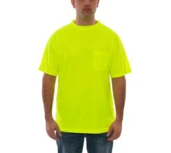 Tingley Shirts: Men's S75002 Fluorescent Yellow Enhanced Visibility Short Sleeve T-Shirt