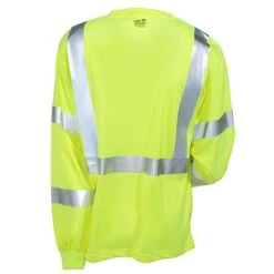 Tingley Shirts: Men's Lime Green High-Visibility S75522 Long-Sleeve Tee Shirt -Work Clothes Discount Store s75522 tingleyb 01