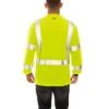 Tingley Shirts: Men's S75622 High Visibility Lime Black Job Sight Long Sleeve Work Shirt