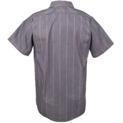 Red Kap Shirts: Men's SP24 CR Grey Stripe Uniform Work Shirt -Work Clothes Discount Store sp24ch2 redkapb 01