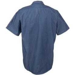 Red Kap Shirts: Men's SP24 EX Industrial Blue Striped Work Shirt -Work Clothes Discount Store sp24ex9 redkapb 01
